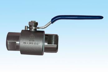 Pneumatic line ball valve with internal thread